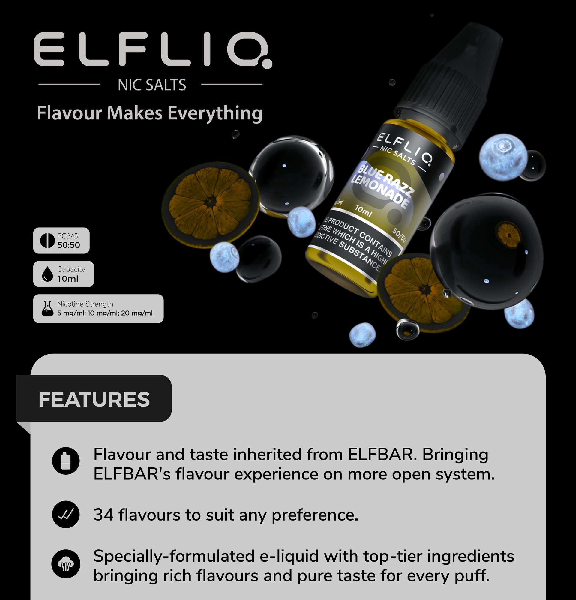 ELFLIQ Nic Salts — Flavour Makes Everything